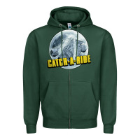 Sports Green catch a ride to the moon and back Zipper Hoodie - tuanDangUi