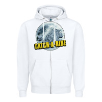 White catch a ride to the moon and back Zipper Hoodie - tuanDangUi