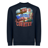 Navy This is gods country Heavyweight Sweatshirt - FaDigitalArtStudio