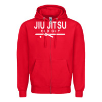 Red Jiu Jitsu Old Guy Zipper Hoodie - tuanDangUi