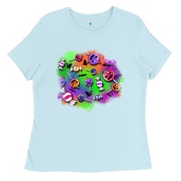 Baby Blue halloween candy patches Ladies Tee - BundleAndBundleShop