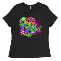 Black halloween candy patches Ladies Tee - BundleAndBundleShop