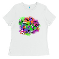 White halloween candy patches Ladies Tee - BundleAndBundleShop
