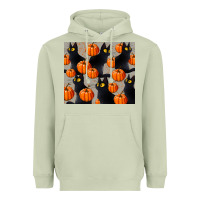 Matcha black cat with pumpkins tumbler Heavyweight Hoodie - LillyAllenDesigns