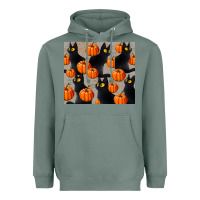 Sage black cat with pumpkins tumbler Heavyweight Hoodie - LillyAllenDesigns