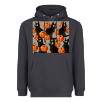 Smoke black cat with pumpkins tumbler Heavyweight Hoodie - LillyAllenDesigns