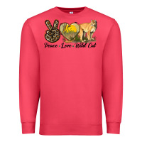 Cardinal Peace Love Wild cat Premium Sweatshirt - LillyAllenDesigns