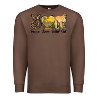 Chestnut Peace Love Wild cat Premium Sweatshirt - LillyAllenDesigns