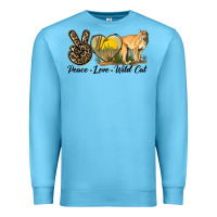 Ocean Blue Peace Love Wild cat Premium Sweatshirt - LillyAllenDesigns