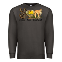 Smoke Peace Love Wild cat Premium Sweatshirt - LillyAllenDesigns