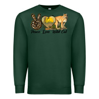 Sports Green Peace Love Wild cat Premium Sweatshirt - LillyAllenDesigns