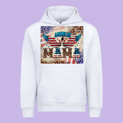 American Mama Urban Hoodie Designed By Barkaloodesign