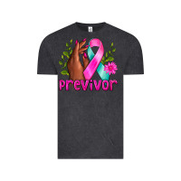Vintage Black Previvor Breast Cancer Vintage Tee - NancyCooperArtShop