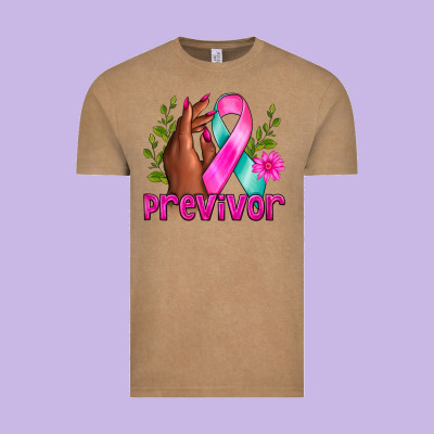 Previvor Breast Cancer Vintage Tee Designed By Nancycooperartshop