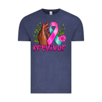 Vintage Denim Previvor Breast Cancer Vintage Tee - NancyCooperArtShop