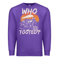 Purple Who Tooted Funny Train Lovers And Railroad Retro Vintage Premium Sweatshirt - tuanDangUi