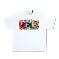White Hola Cinco De Mayo Urban Heavy Tee - NancyCooperArtShop
