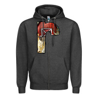 Charcoal Heather farm life alphabet lowercase letters r Zipper Hoodie - BundleAndBundleShop