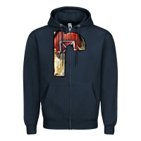 Navy farm life alphabet lowercase letters r Zipper Hoodie - BundleAndBundleShop