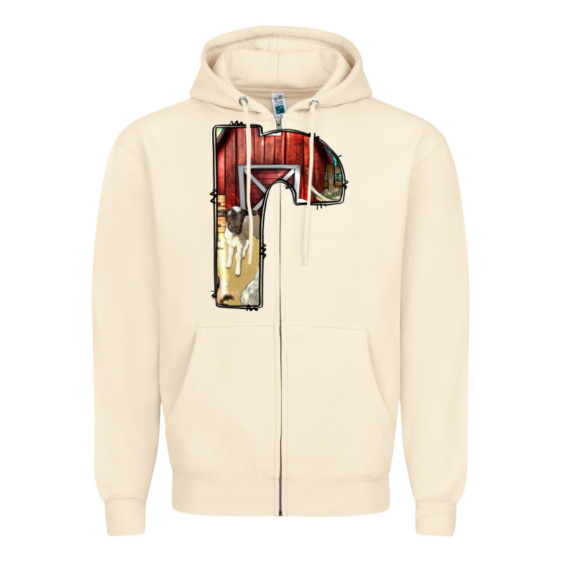 Farm Life Alphabet Lowercase Letters R Zipper Hoodie by BundleAndBundleShop | Teevron