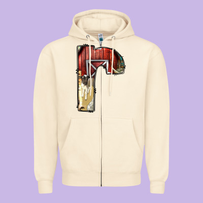 Farm Life Alphabet Lowercase Letters R Zipper Hoodie Designed By Bundleandbundleshop