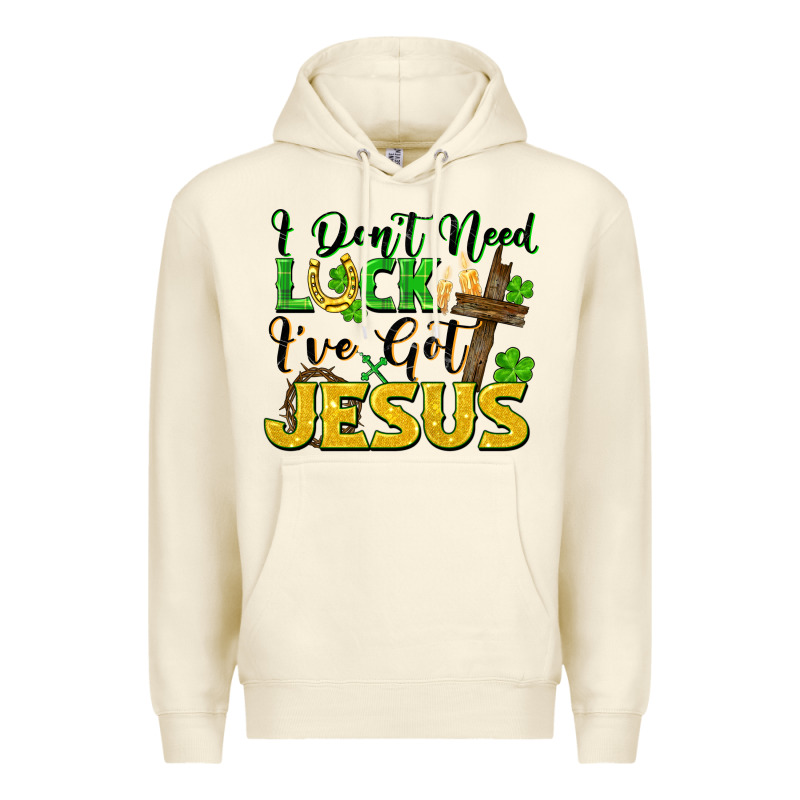 I Don't Need Luck I've Got Jesus Premium Hoodie by FaDigitalArtStudio | Teevron