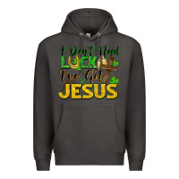 Smoke i don't need luck i've got jesus Premium Hoodie - FaDigitalArtStudio