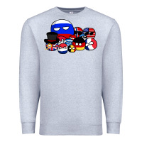 Heather Grey countryballs pullover Premium Sweatshirt - tuanDangUi