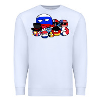 White countryballs pullover Premium Sweatshirt - tuanDangUi