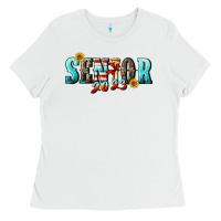 White senior 2023 Ladies Tee - BundleAndBundleShop