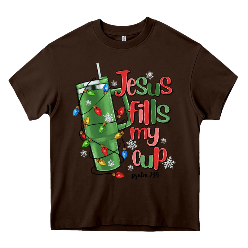 Jesus Fills My Cup Psalm 25 5 Heavy Core Tee by MaliasSmallBusiness | Teevron