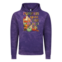 Cloud Purple Pumpkin spice livin' my best life Vintage Hoodie - NancyCooperArtShop