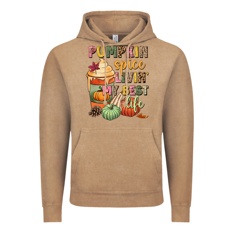 Pumpkin Spice Livin' My Best Life Vintage Hoodie by NancyCooperArtShop | Teevron