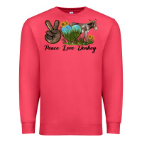 Cardinal Peace Love Donkey Premium Sweatshirt - LillyAllenDesigns