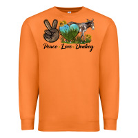 Carrot Peace Love Donkey Premium Sweatshirt - LillyAllenDesigns