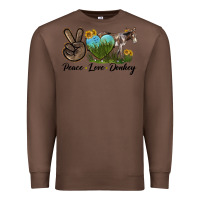 Chestnut Peace Love Donkey Premium Sweatshirt - LillyAllenDesigns