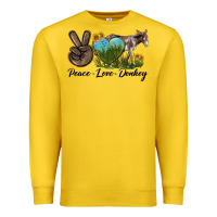 Lemon Peace Love Donkey Premium Sweatshirt - LillyAllenDesigns