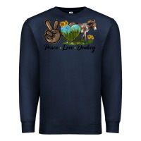 Navy Peace Love Donkey Premium Sweatshirt - LillyAllenDesigns