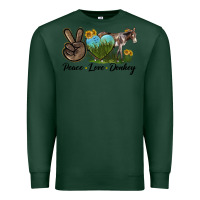 Sports Green Peace Love Donkey Premium Sweatshirt - LillyAllenDesigns