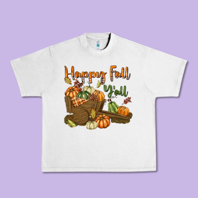 Happy Fall Y'all Urban Heavy Tee Designed By Texasbilliewilder