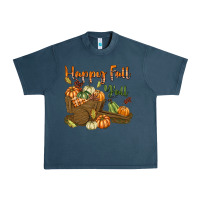 Midnight Navy Happy Fall Y'all Urban Heavy Tee - texasbilliewilder