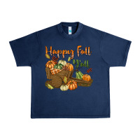 Navy Happy Fall Y'all Urban Heavy Tee - texasbilliewilder
