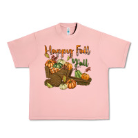 Salmon Happy Fall Y'all Urban Heavy Tee - texasbilliewilder