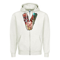 Oatmeal Heather farm life alphabet lowercase letters v Zipper Hoodie - BundleAndBundleShop