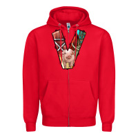 Red farm life alphabet lowercase letters v Zipper Hoodie - BundleAndBundleShop