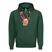 Sports Green farm life alphabet lowercase letters v Zipper Hoodie - BundleAndBundleShop