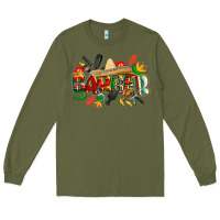 Army Green cinco de mayo barber Long Sleeve Tee - CowGirlArtShop