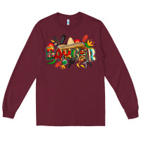 Burgundy cinco de mayo barber Long Sleeve Tee - CowGirlArtShop
