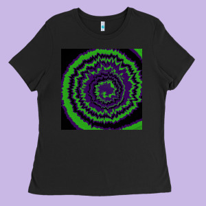 Halloween Tie Dye Pattern Black Ladies Tee Designed By Ranaportraitstore