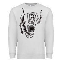 Dove Grey b&w claptrap   borderlands Premium Sweatshirt - tuanDangUi